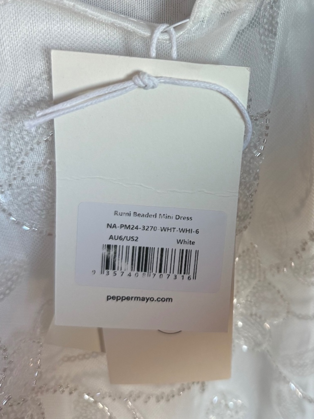 NWT Peppermayo Rumi Beaded Mini Dress - Picture 7 of 9